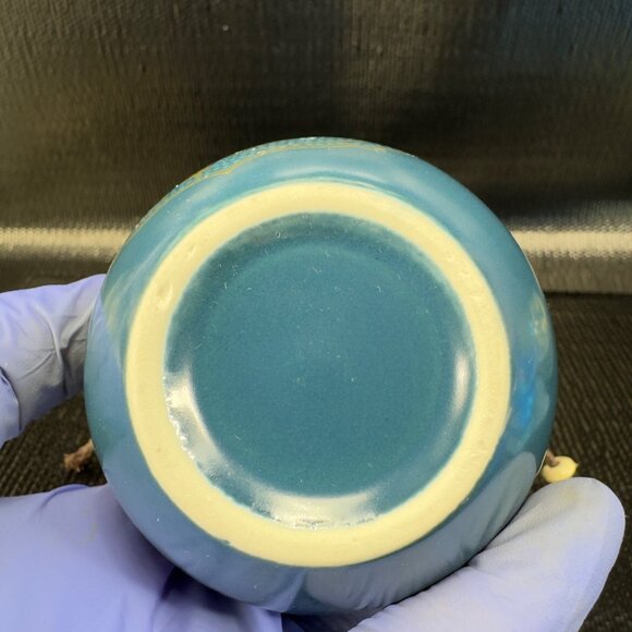 Vintage Asian Ceramic Trinket Box Container With Hand Made Lid Stopper Decor VTG - Picture 5 of 10